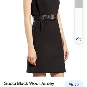Gucci black jersey mini dress